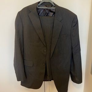 Dark grey pinstripe suit